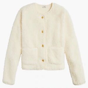 ✨ NWOT ✨ J.CREW ~ Sherpa Lady Jacket in Ivory Size S ✨